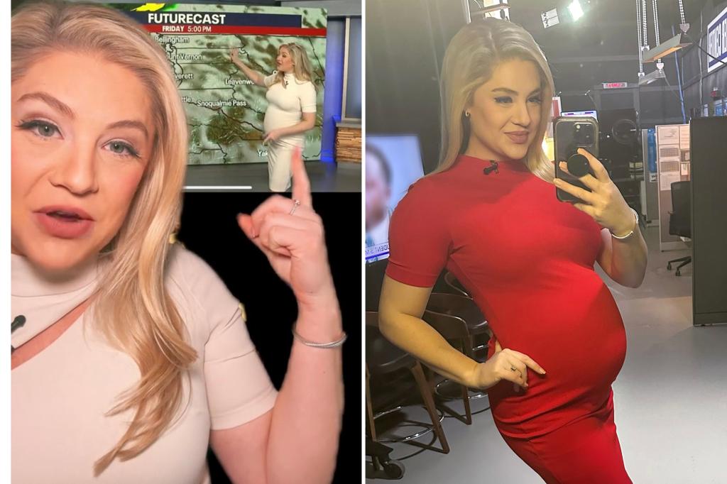 Pregnant Seattle meteorologist Claire Anderson blasts viewer who shamed her for fancy dress: 'It distracts from your presentation'